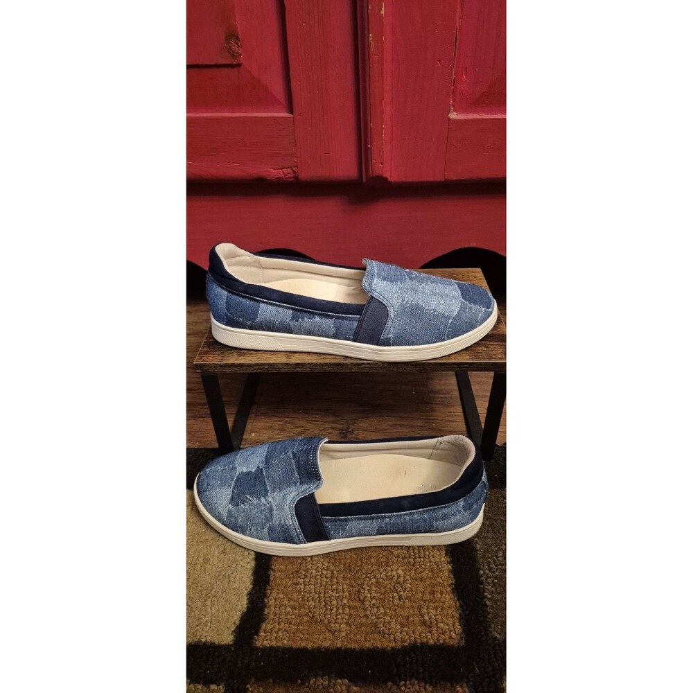 Revitalign Easton Size 10B Orthotic Support Women's Shoes Denim Patchwork Sparkl
